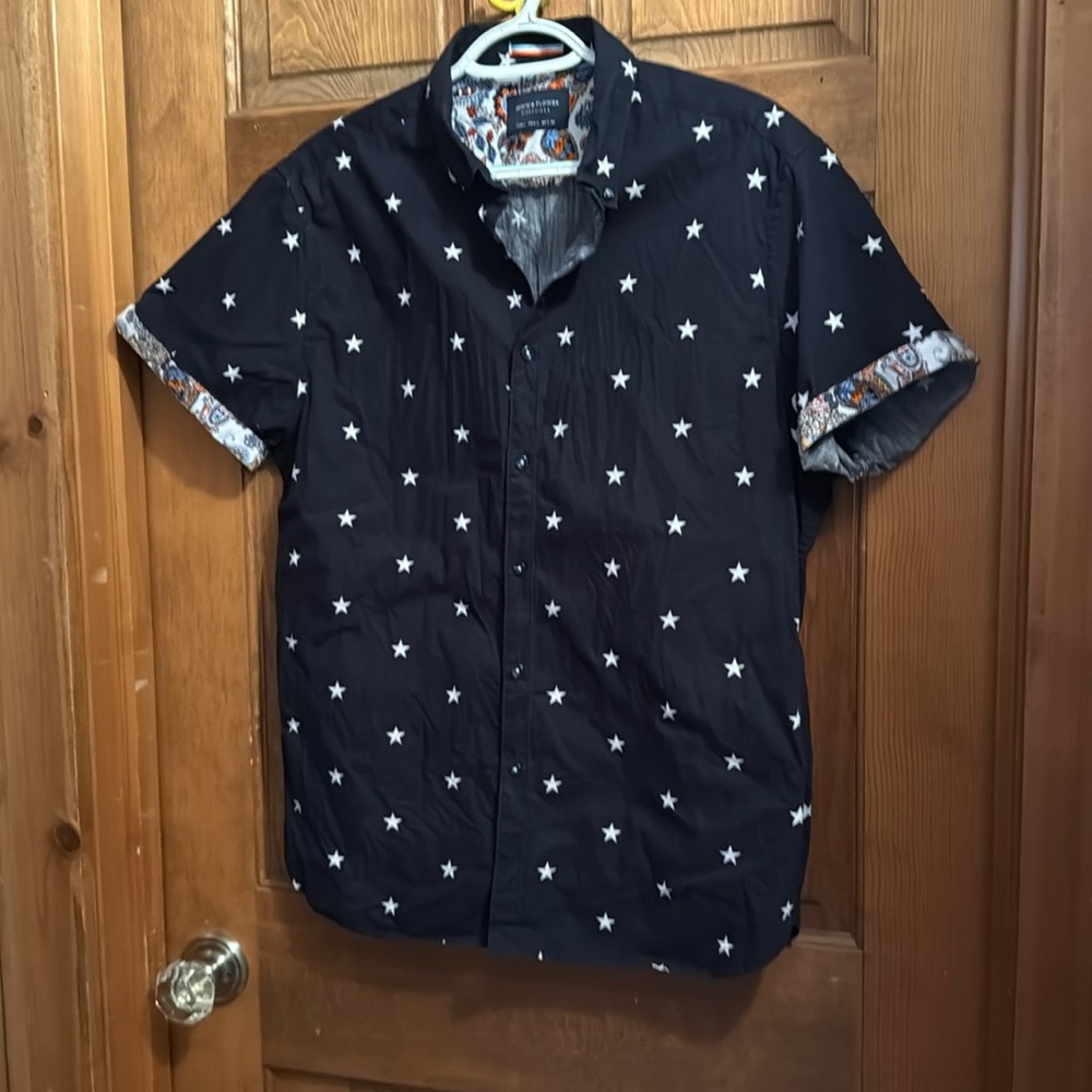 Blue  Star Pattern Men's Shirt